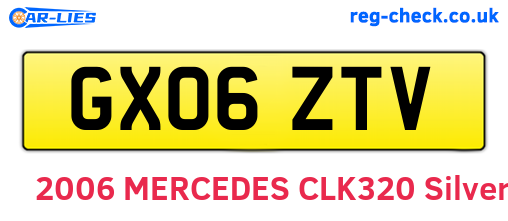 GX06ZTV are the vehicle registration plates.