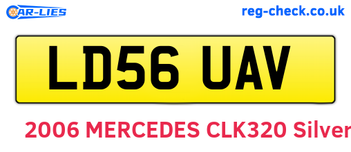 LD56UAV are the vehicle registration plates.