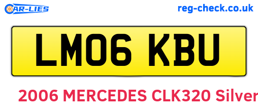 LM06KBU are the vehicle registration plates.