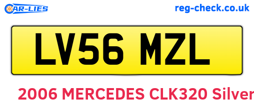 LV56MZL are the vehicle registration plates.