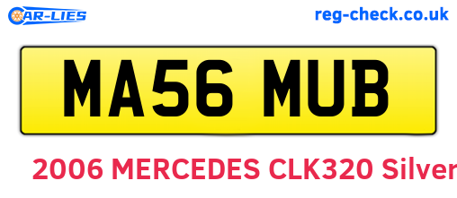 MA56MUB are the vehicle registration plates.