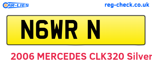 N6WRN are the vehicle registration plates.