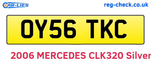 OY56TKC are the vehicle registration plates.