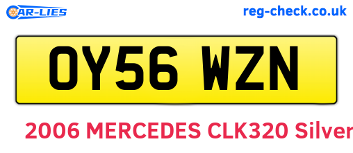 OY56WZN are the vehicle registration plates.