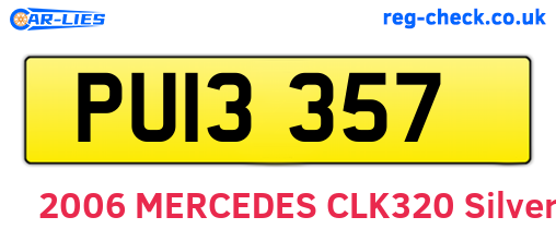 PUI3357 are the vehicle registration plates.