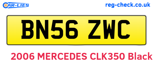 BN56ZWC are the vehicle registration plates.