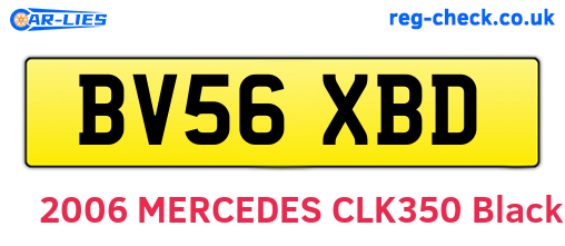 BV56XBD are the vehicle registration plates.