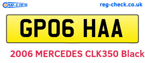 GP06HAA are the vehicle registration plates.