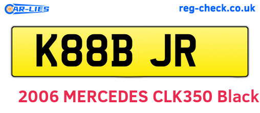 K88BJR are the vehicle registration plates.