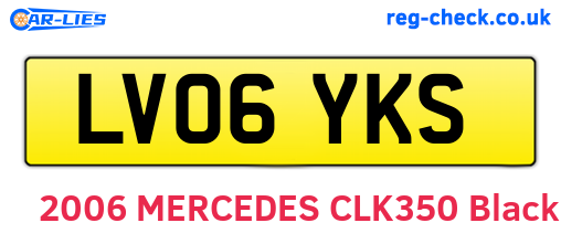 LV06YKS are the vehicle registration plates.