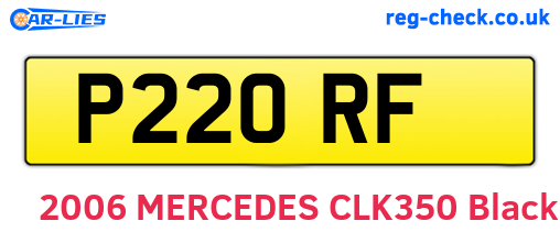 P22ORF are the vehicle registration plates.