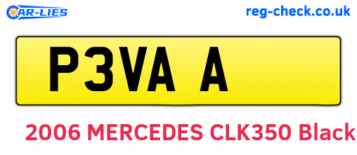 P3VAA are the vehicle registration plates.