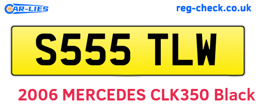S555TLW are the vehicle registration plates.