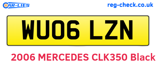 WU06LZN are the vehicle registration plates.