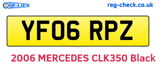 YF06RPZ are the vehicle registration plates.