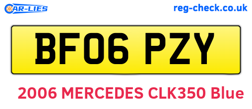 BF06PZY are the vehicle registration plates.