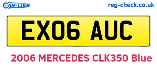 EX06AUC are the vehicle registration plates.
