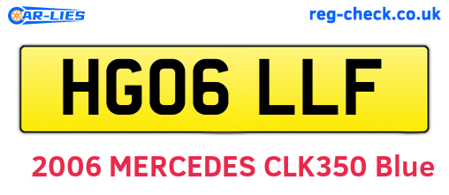 HG06LLF are the vehicle registration plates.