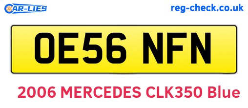 OE56NFN are the vehicle registration plates.
