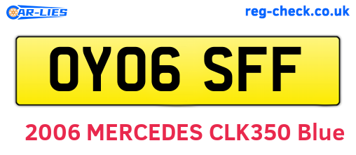 OY06SFF are the vehicle registration plates.