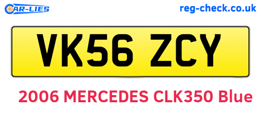 VK56ZCY are the vehicle registration plates.
