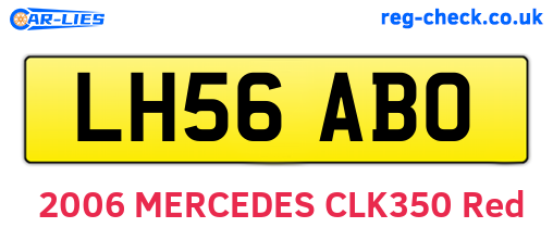 LH56ABO are the vehicle registration plates.