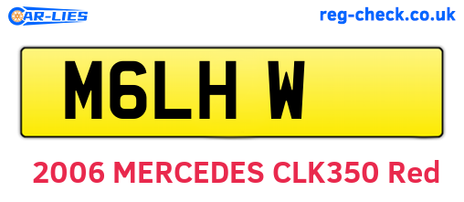 M6LHW are the vehicle registration plates.