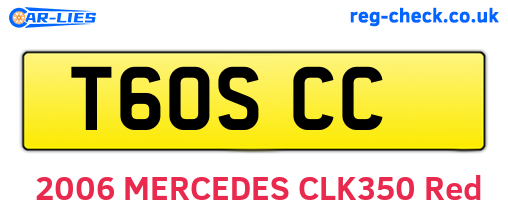 T60SCC are the vehicle registration plates.