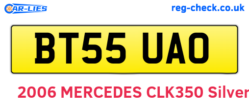 BT55UAO are the vehicle registration plates.