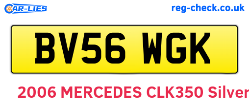 BV56WGK are the vehicle registration plates.