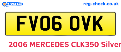 FV06OVK are the vehicle registration plates.