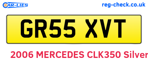 GR55XVT are the vehicle registration plates.