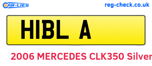 H1BLA are the vehicle registration plates.