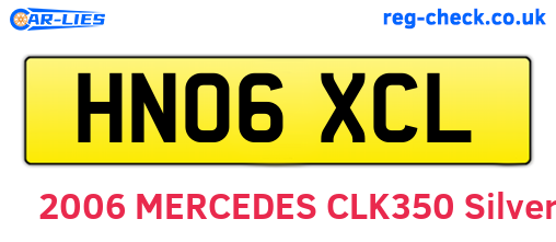 HN06XCL are the vehicle registration plates.