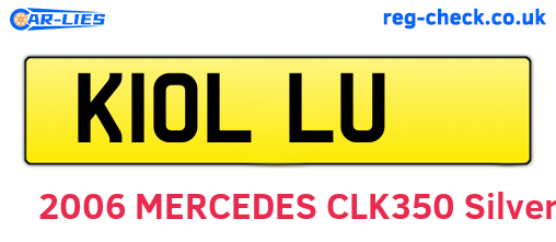 K10LLU are the vehicle registration plates.