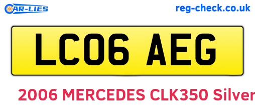 LC06AEG are the vehicle registration plates.