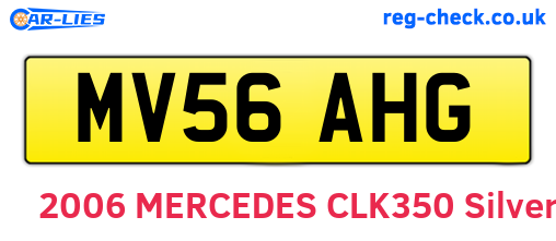 MV56AHG are the vehicle registration plates.