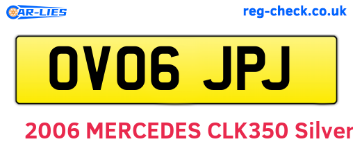OV06JPJ are the vehicle registration plates.