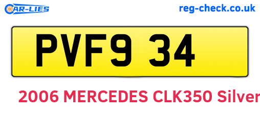 PVF934 are the vehicle registration plates.