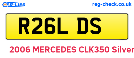 R26LDS are the vehicle registration plates.