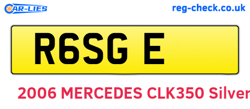 R6SGE are the vehicle registration plates.