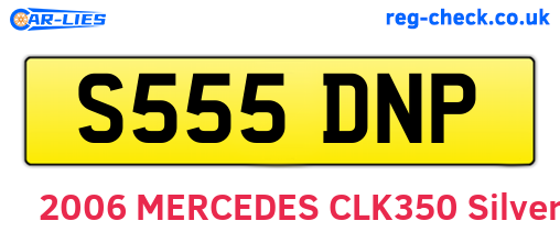 S555DNP are the vehicle registration plates.