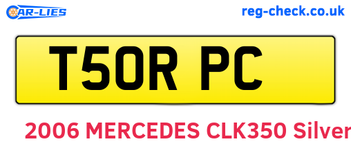 T50RPC are the vehicle registration plates.