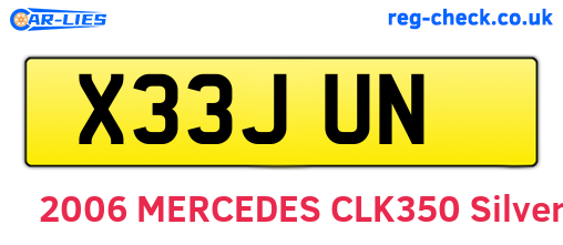 X33JUN are the vehicle registration plates.