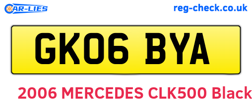 GK06BYA are the vehicle registration plates.