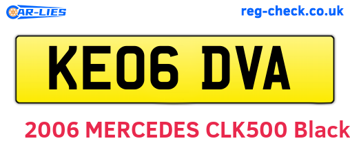 KE06DVA are the vehicle registration plates.