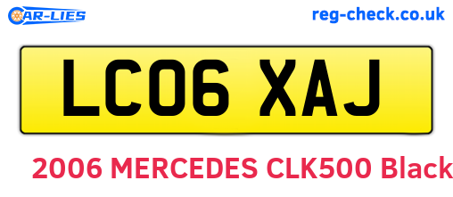 LC06XAJ are the vehicle registration plates.