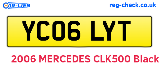 YC06LYT are the vehicle registration plates.