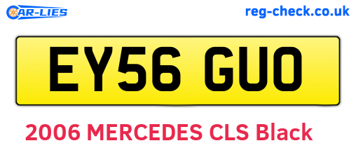 EY56GUO are the vehicle registration plates.