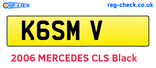 K6SMV are the vehicle registration plates.